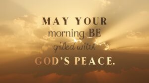 Heavenly morning sky blessing image.