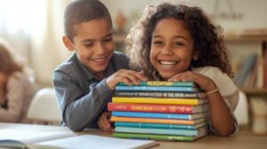 Morning Prayers for Children: Children showing kindness after morning prayer.