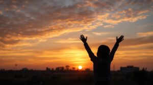 Morning Prayers for Children: Child starting the day with a morning prayer